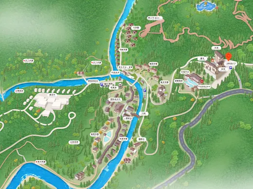南坤镇结合景区手绘地图智慧导览和720全景技术，可以让景区更加“动”起来，为游客提供更加身临其境的导览体验。